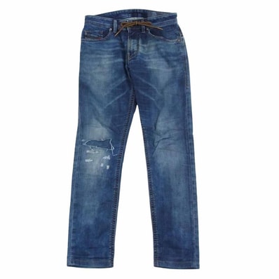 DIESEL ディーゼル デニムパンツ 00T0010600S THOMMER CB-NE ジョグジーンズ ダメージデニム インディゴブルー系 26【中古】