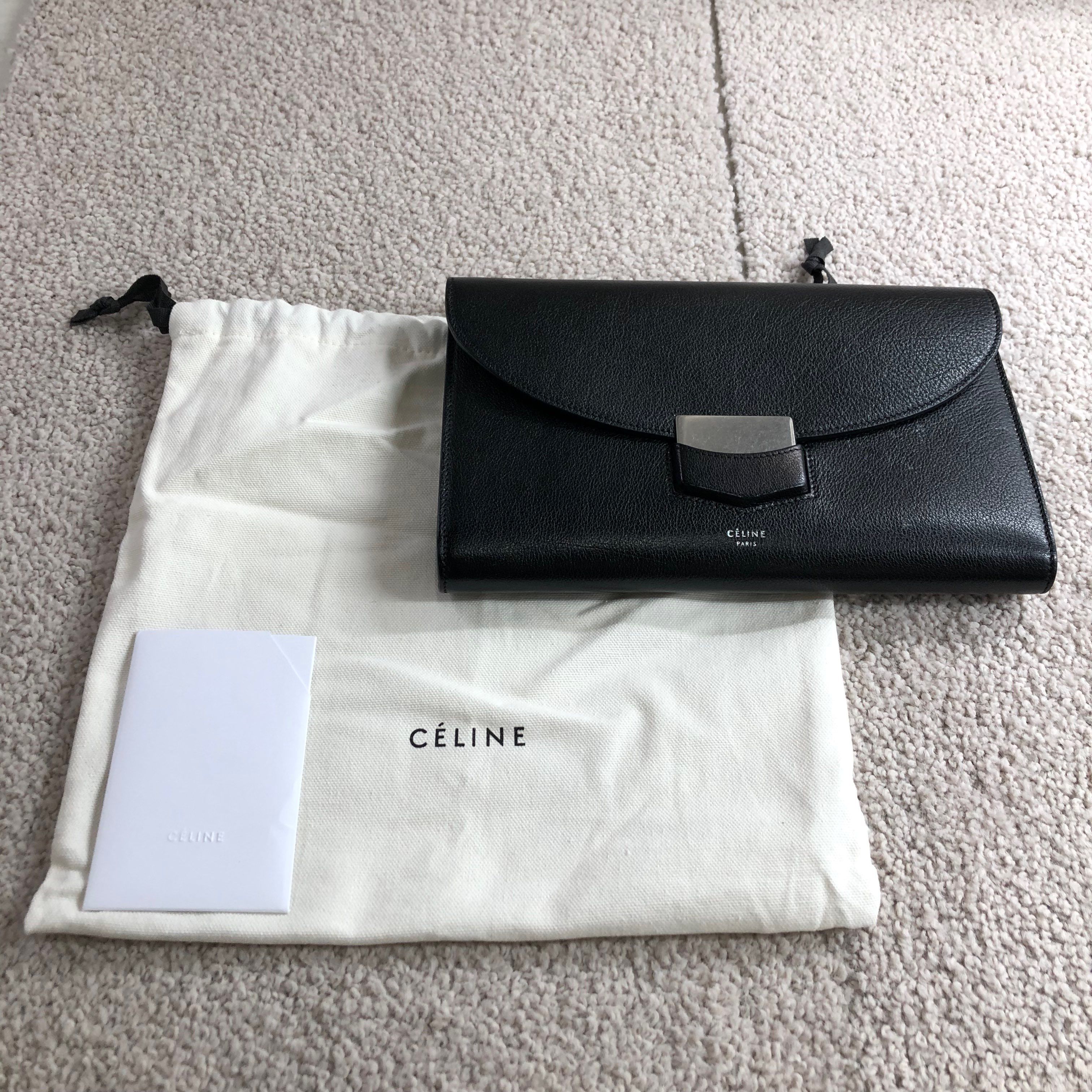 CELINE Trotter Leather Clutchbag "Black"