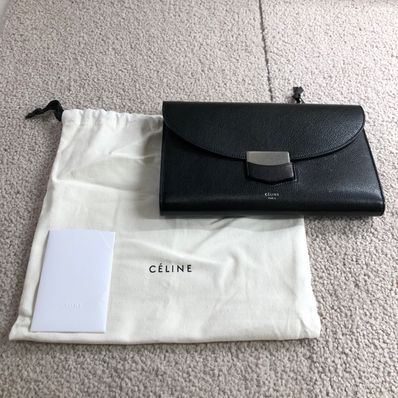 CELINE Trotter Leather Clutchbag "Black"