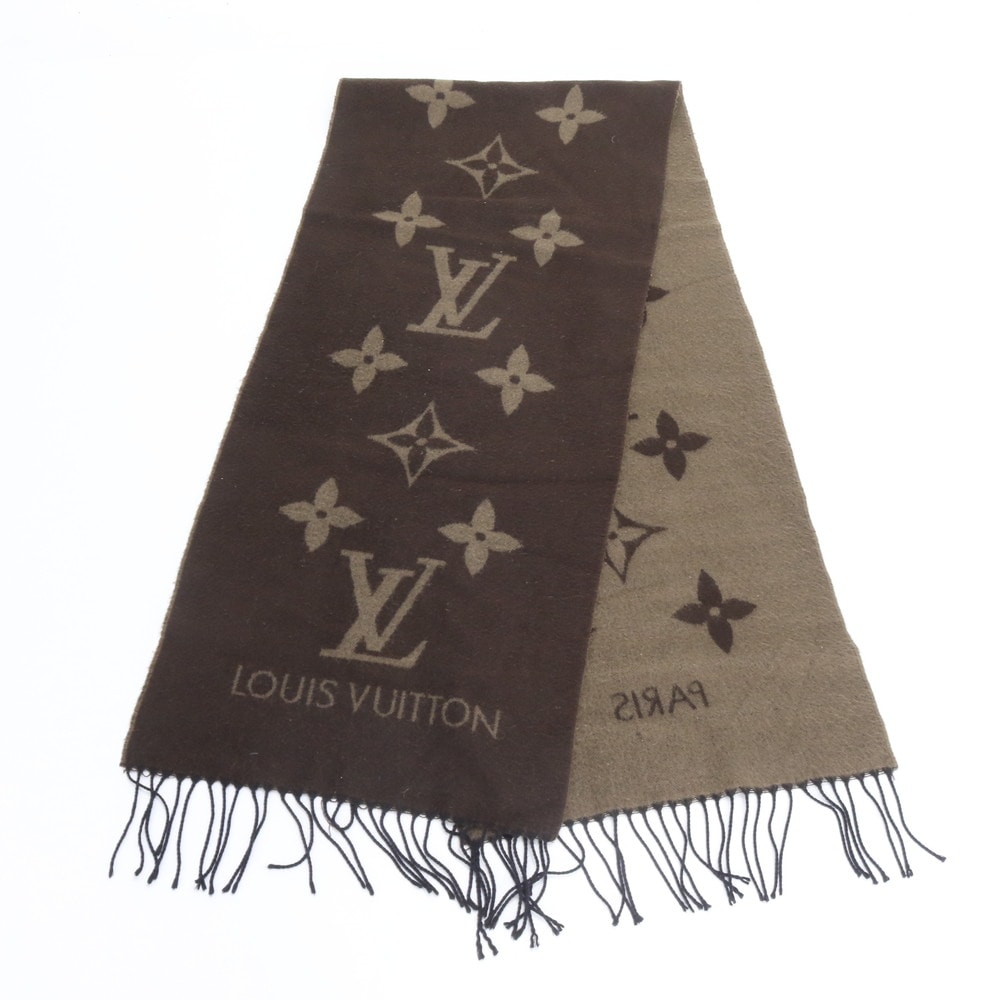 ■美品 ルイヴィトン モノグラムレイキャビック フリンジマフラー