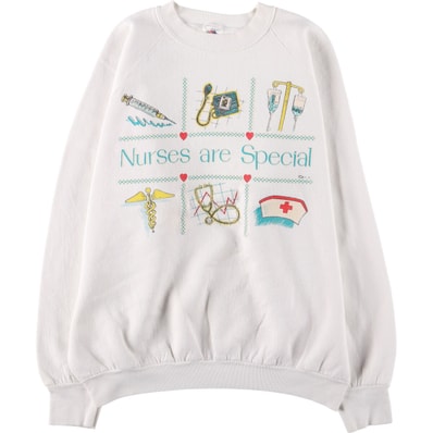 古着 90年代 フルーツオブザルーム FRUIT OF THE LOOM プリントスウェットシャツ トレーナー USA製 メンズL相当 ヴィンテージ/eaa531583