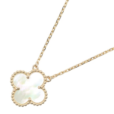 ヴァンクリーフ&アーペル Van Cleef & Arpels ヴィンテージアルハンブラ マザーオブパール ネックレス ネックレス ジュエリー K18(イエローゴールド) マザーオブパール レディース ゴールド系 / ホワイト系