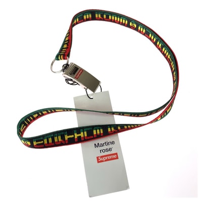新品未使用 Supreme シュプリーム Supreme×Martine Rose ランヤード ウィズ ホイッスル レッド イエロー グリーン メタル ポリエステル/ スポーツ用品 604475 【中古】