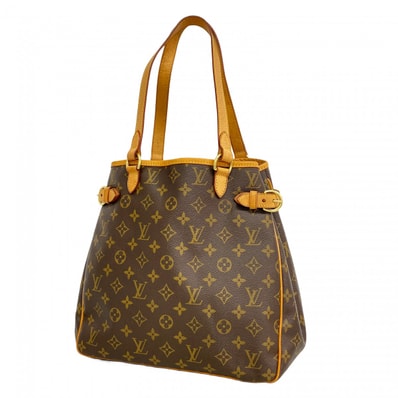 【6dd4845-h】ルイヴィトン トートバッグ モノグラム バティニョールヴェルティカル M51153 ブラウン【中古】レディース
