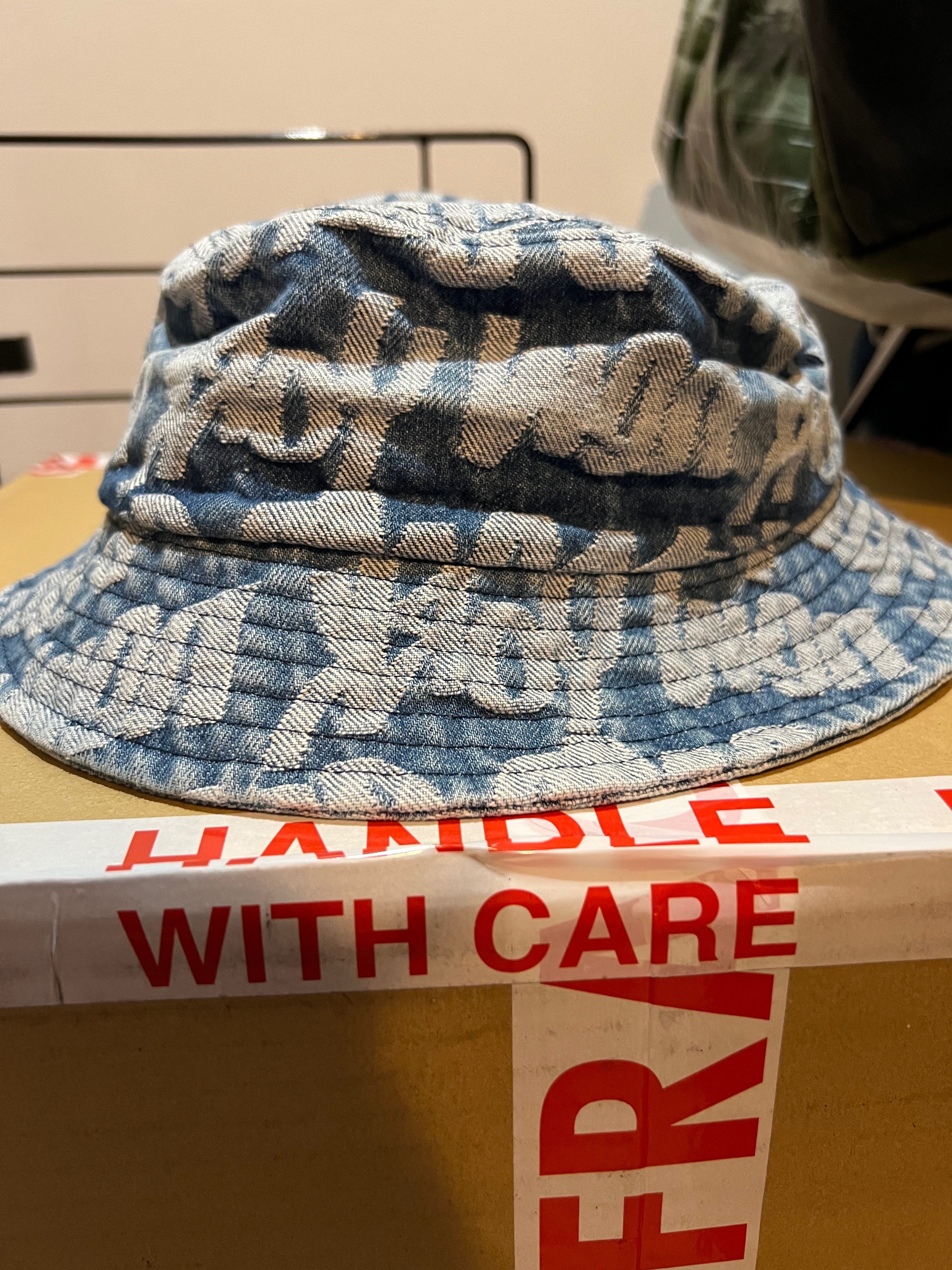 Supreme Fat Tip Jacquard Denim Crusher "Blue"