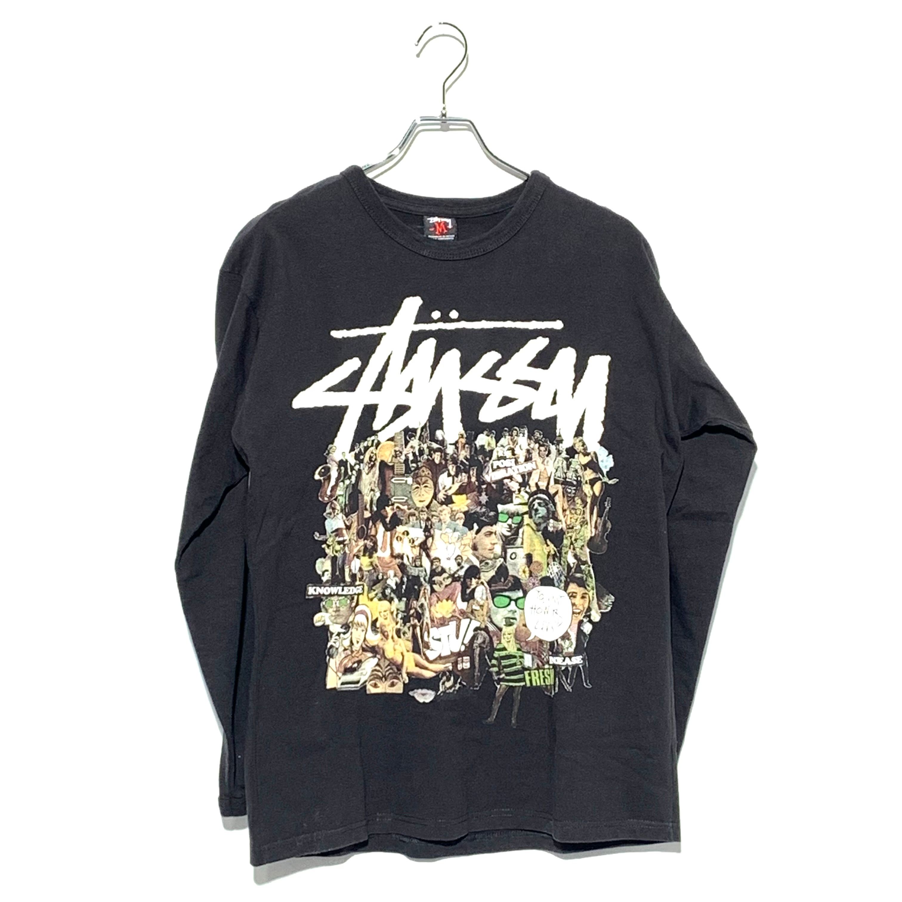 STUSSY PHOTO COLLAGE L/S TEE Black