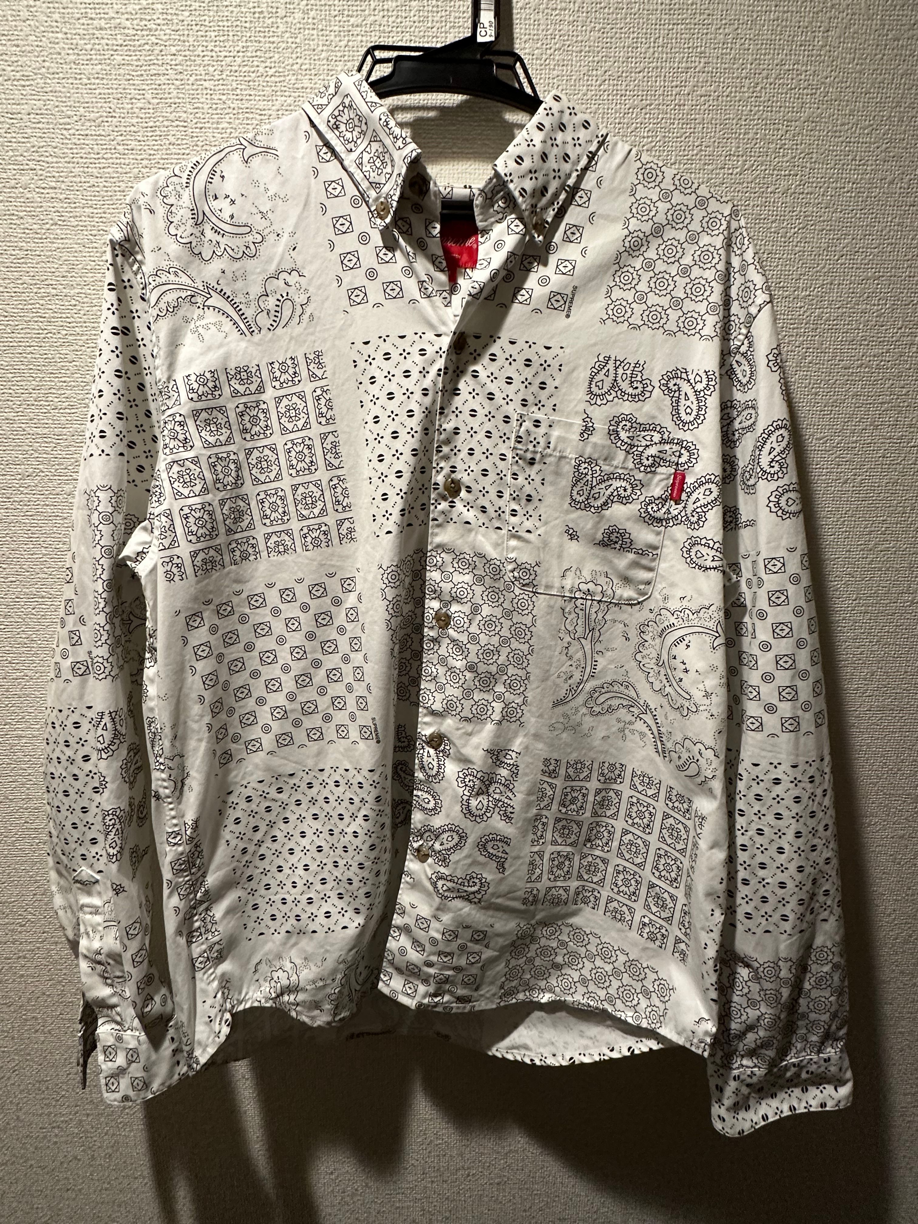 Supreme Paisley Grid Shirt "White"