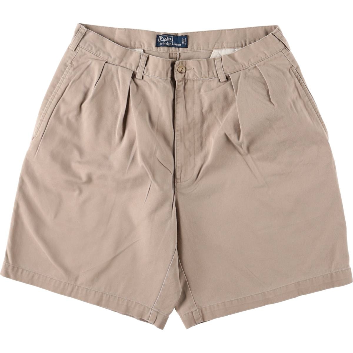 古着 ラルフローレン Ralph Lauren POLO by Ralph Lauren ツータック チノショーツ ショートパンツ メンズw34相当/eaa577617