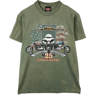 古着 90年代 ヘインズ Hanes BEEFY-T Harley-Davidson ハーレーダビッドソン モーターサイクル バイクTシャツ USA製 メンズM相当 ヴィンテージ/eaa621613