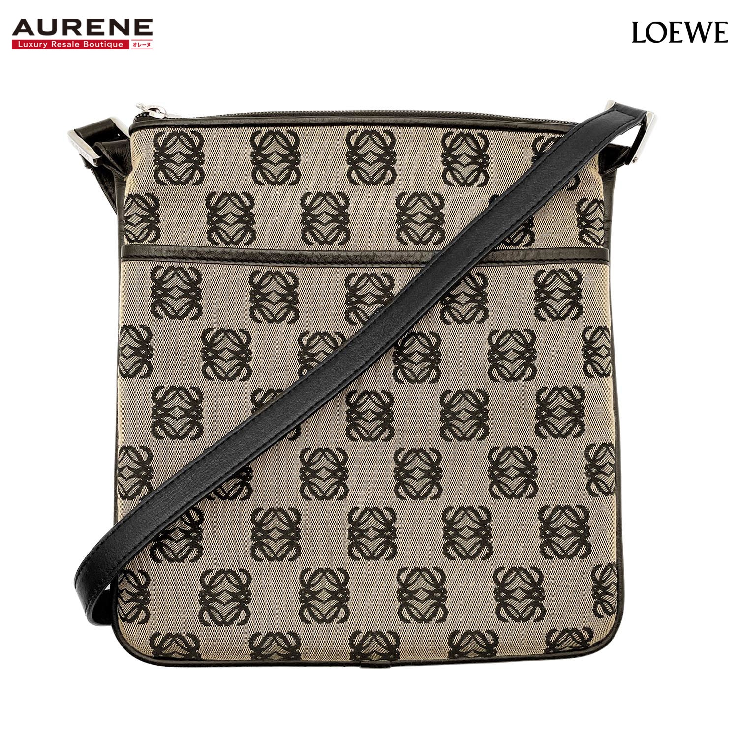 LOEWE ロエベ アナグラム ショルダーバッグ
斜め掛け キャンバス ブラウン ユニセックス
【中古】