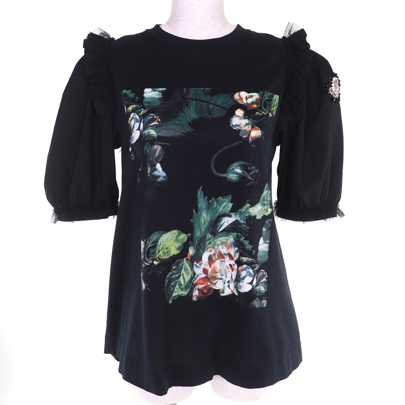 美品 モンクレール ジーニアス 4 シモーネ ロシャ 半袖Tシャツ S ブラック