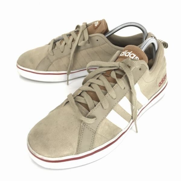 adidas/アディダス★3ストライプス/スニーカー【27.0/キャメル】ロゴプリント/ワッペン◆B-64