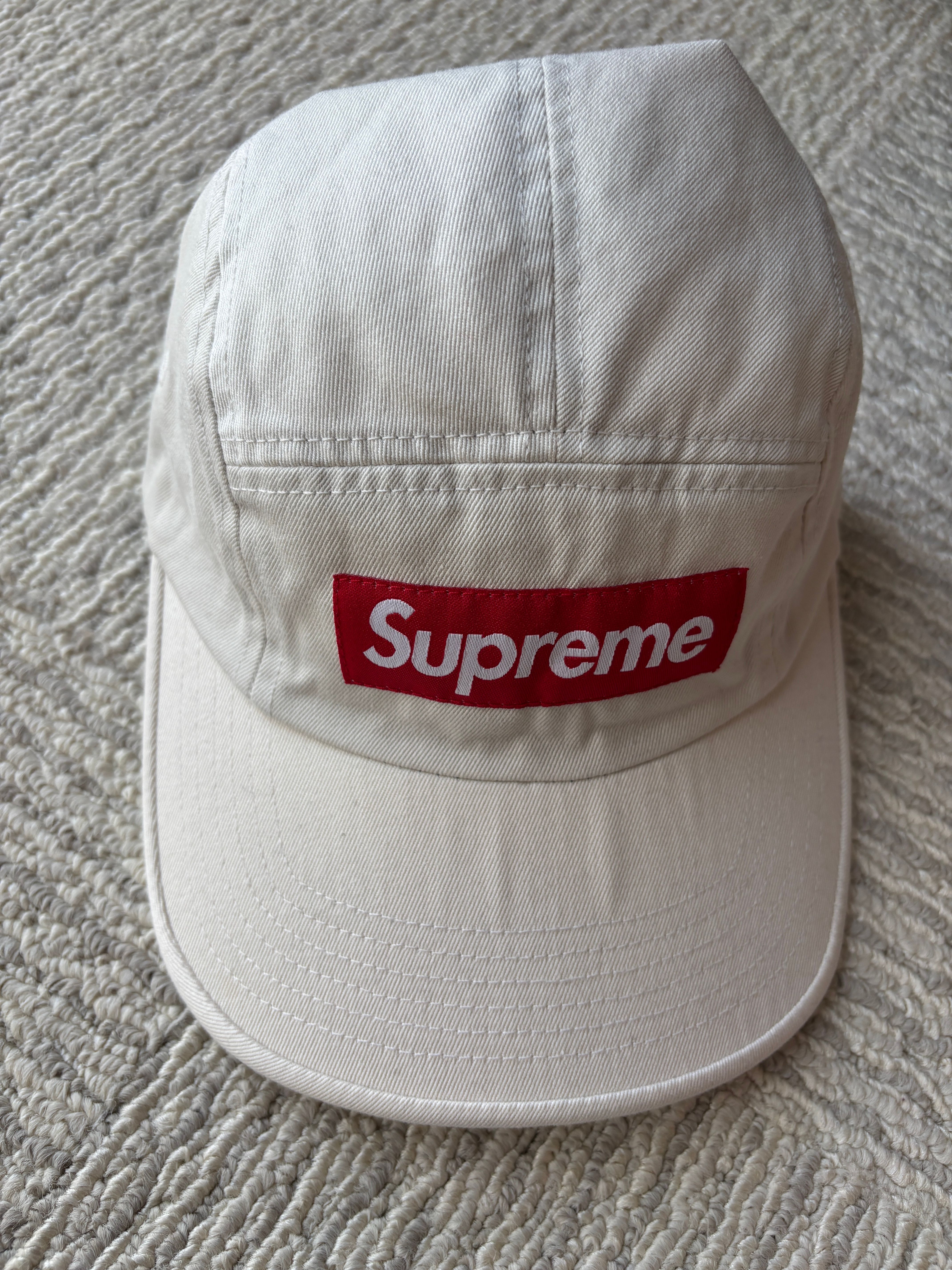 Supreme Washed Chino Twill Camp Cap "Stone"(22SS)