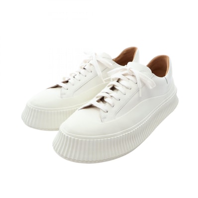 ジルサンダー JIL SANDER プラットフォーム スニーカー 靴 レザー レディース ホワイト系 【中古】