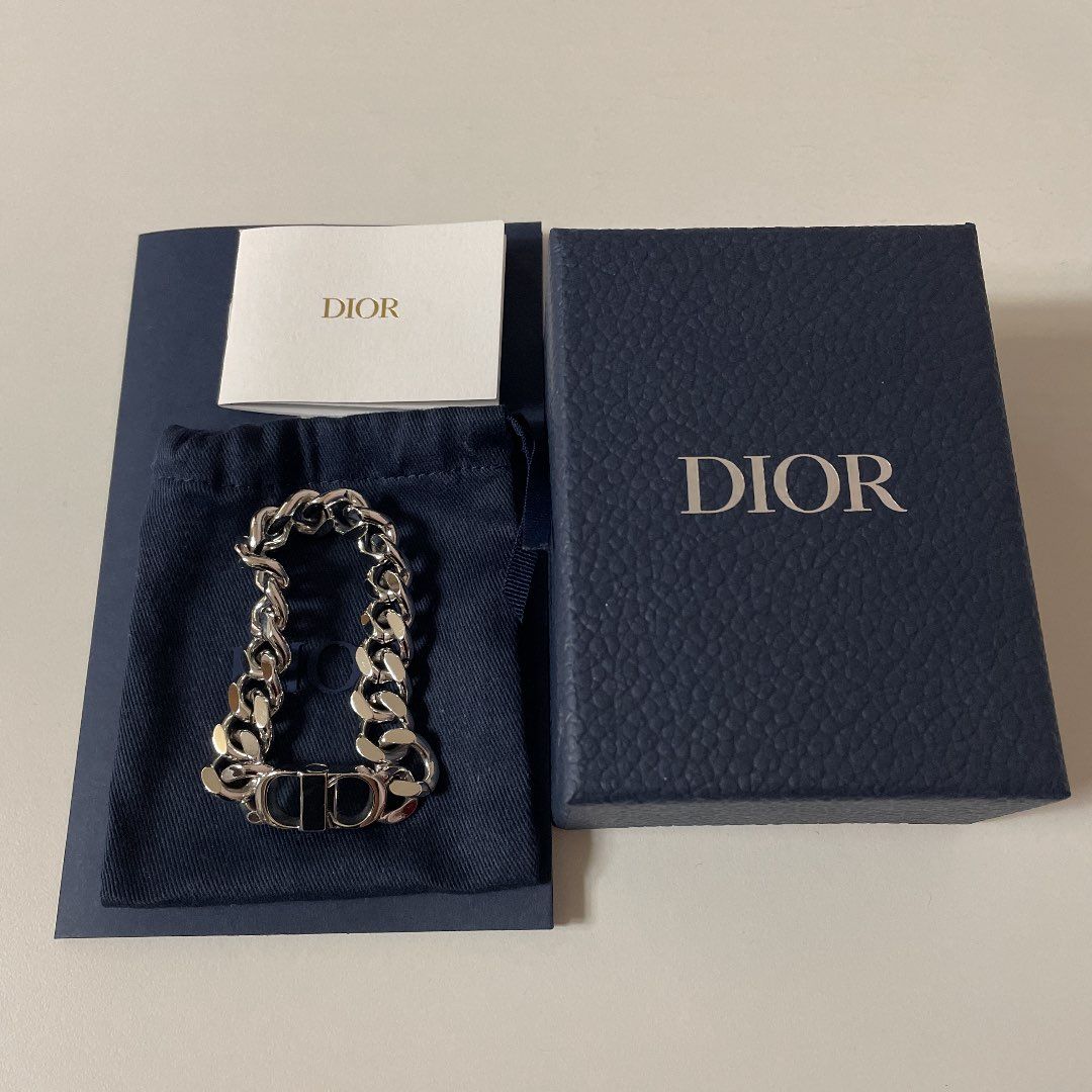 Dior CD ICON Chain Link Necklace "Silver"