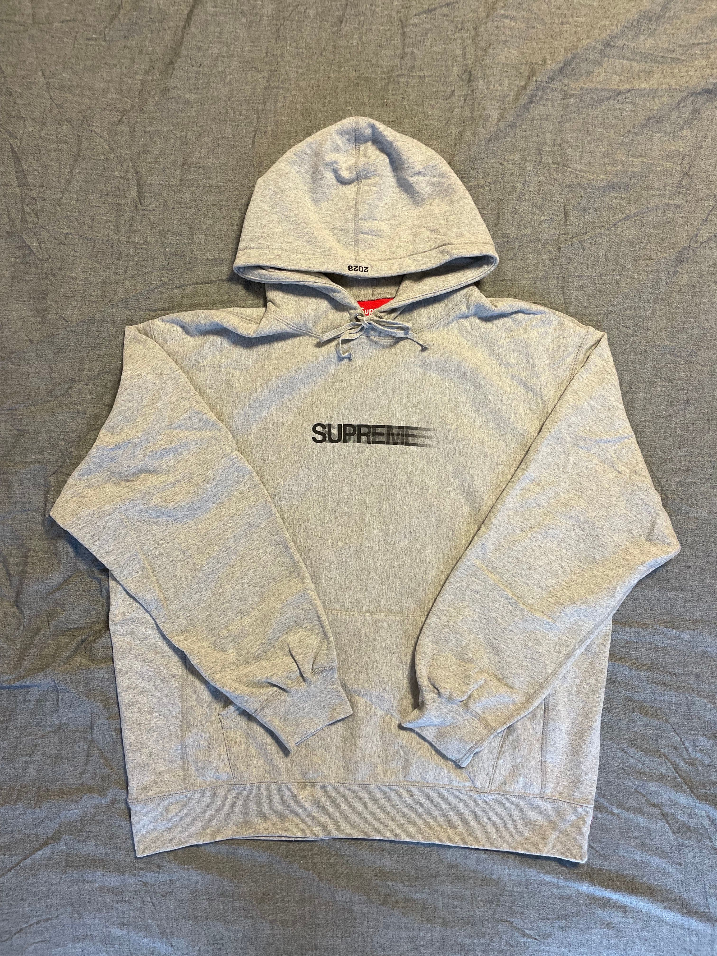 Supreme Motion Logo Hooded Sweatshirt "Heather Grey" (23SS)