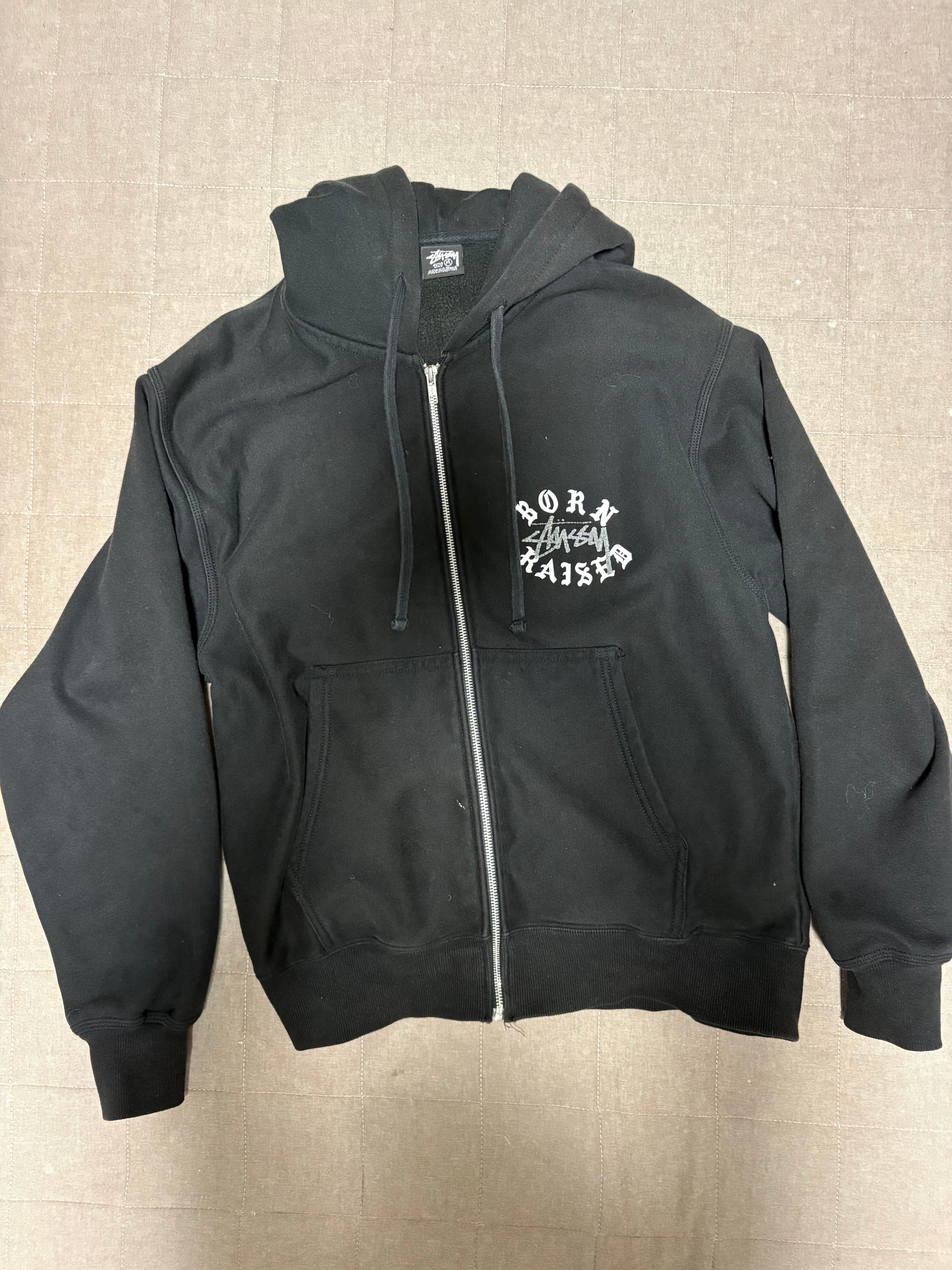 Stussy Born x Raised Logo Zip Hoodie 