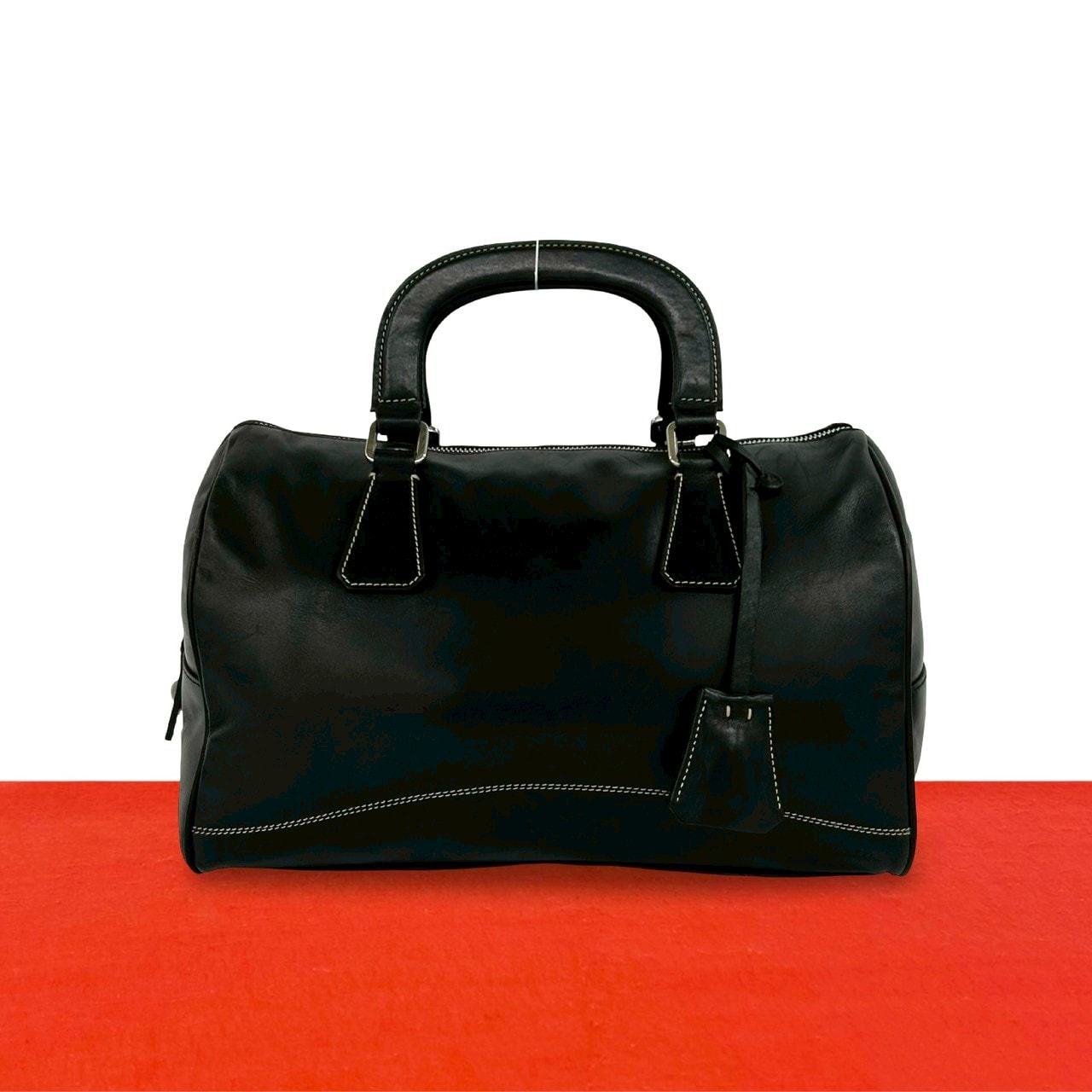 PRADA プラダ レザー ハンドバッグ ブラック
 38694