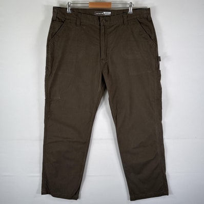 古着 カーハート Carhartt デニムパンツ カラーパンツ ペインター ワーク ジーンズ ジーパン 色落ち ヒゲ w42 L32 ブラウン系 メンズ