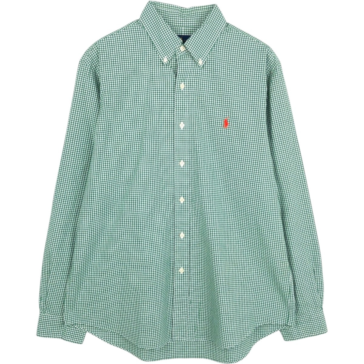古着 ラルフローレン Ralph Lauren ギンガムチェック 長袖 ボタンダウンチェックシャツ メンズL相当/eaa662735