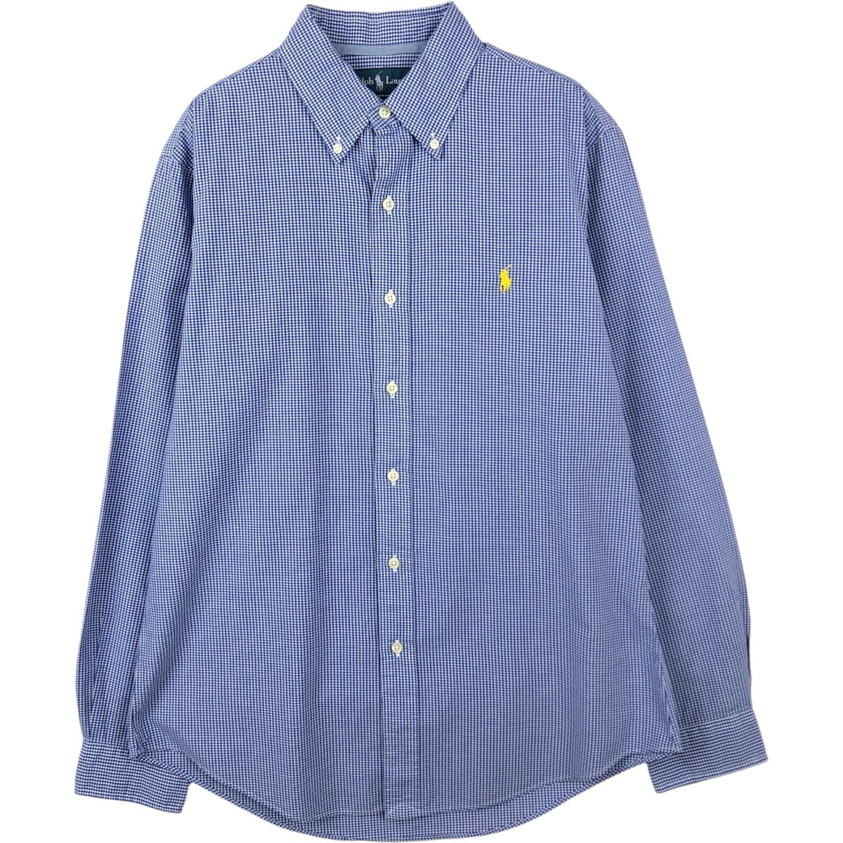 古着 ラルフローレン Ralph Lauren BLAKE ギンガムチェック 長袖 ボタンダウンチェックシャツ メンズM相当/eaa649908