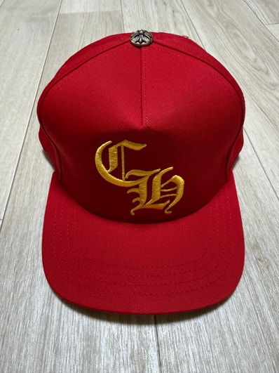 Chrome Hearts Baseball Cap 5 Panel CH "Red/Yellow"