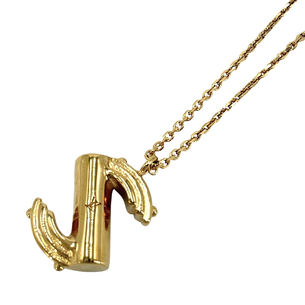 LOUIS VUITTON ルイヴィトン ネックレス LV&ME Sモチーフ アクセサリー アジャスター付き メタル M61074 レディース 約8.9g【中古品】