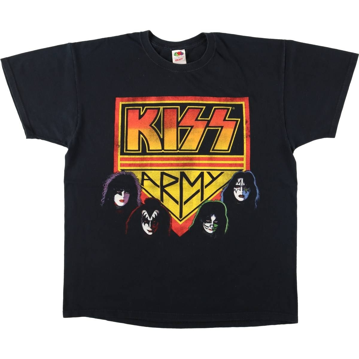 古着 00年代 フルーツオブザルーム FRUIT OF THE LOOM HEAVY cotton KISS キッス バンドTシャツ バンT メンズXL相当/eaa495911