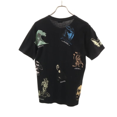 STUSSY ステューシー ギャラリー アート 半袖 Tシャツ S ブラック GALLERY ピカソ 葛飾北斎 レオナルド・ダ・ヴィンチ ゴッホ ダリ
