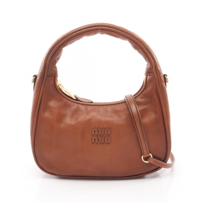 ミュウ ミュウ Miu Miu VITELLO ANTIC 2WAY ハンドバッグ バッグ レザー レディース ブラウン系 5BC1252IERF0046 【新品】