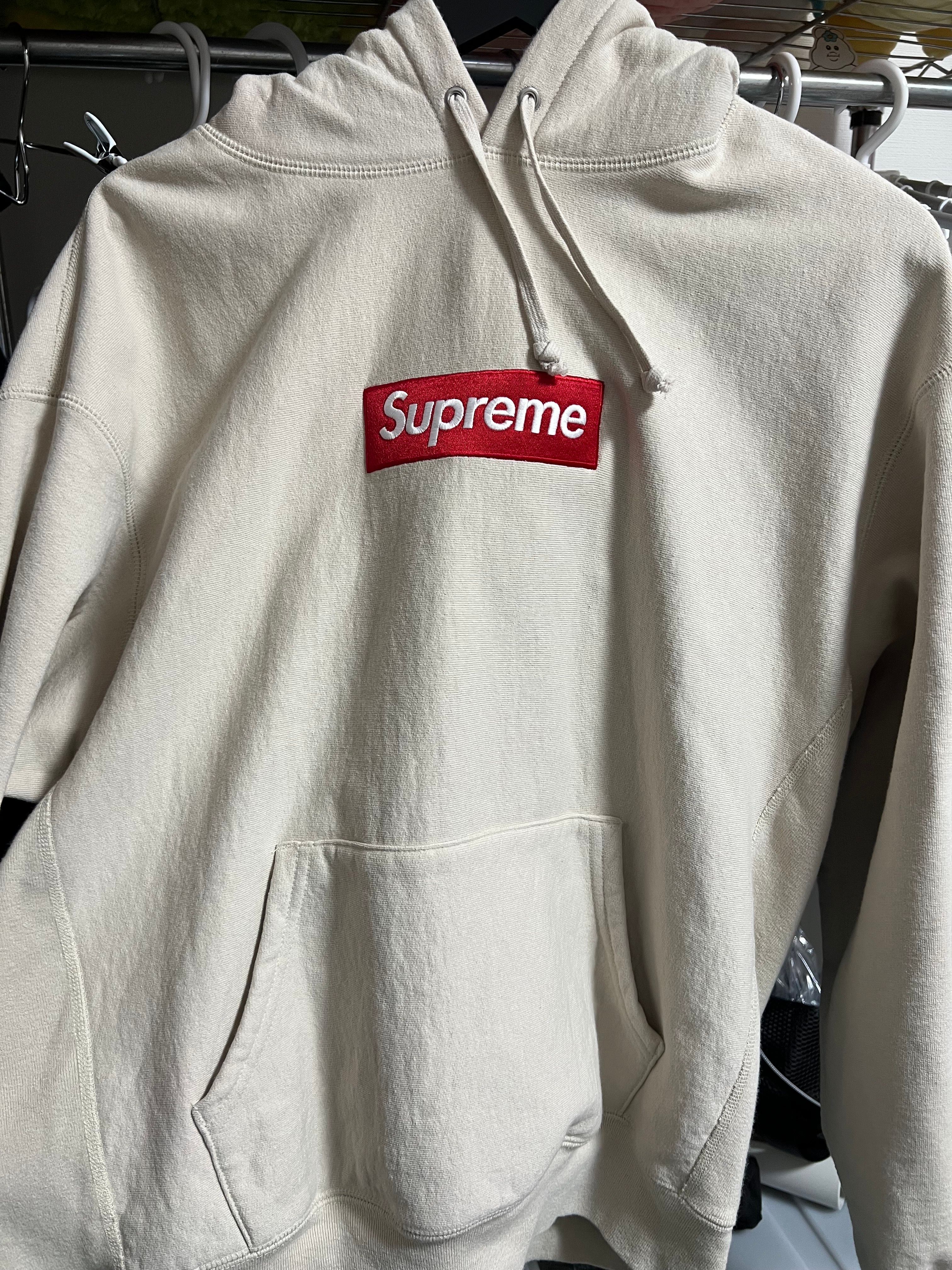 Supreme Box Logo Hooded Sweatshirt "Stone" (24FW)