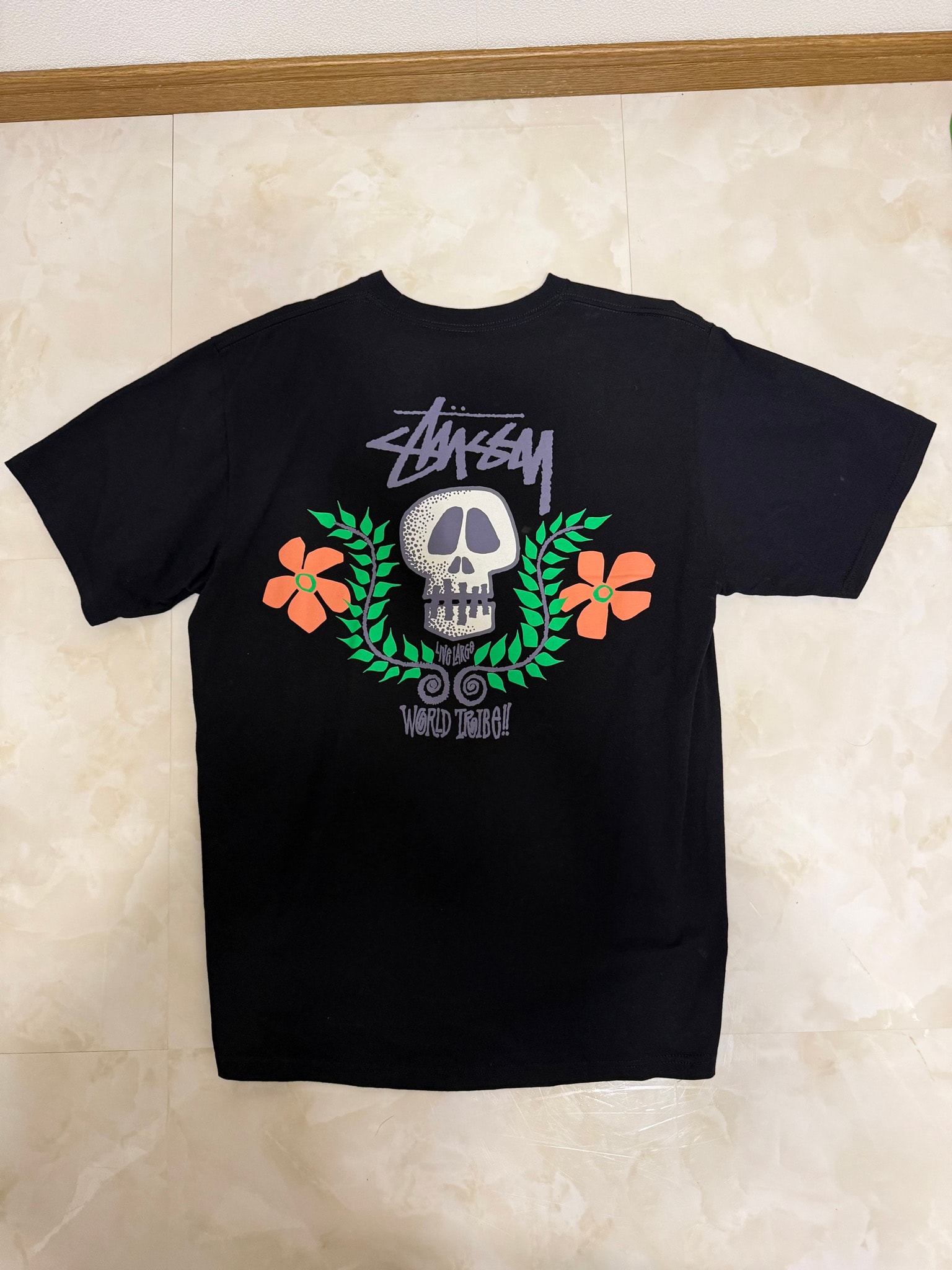 Stussy Skull Crest Tee "Black"