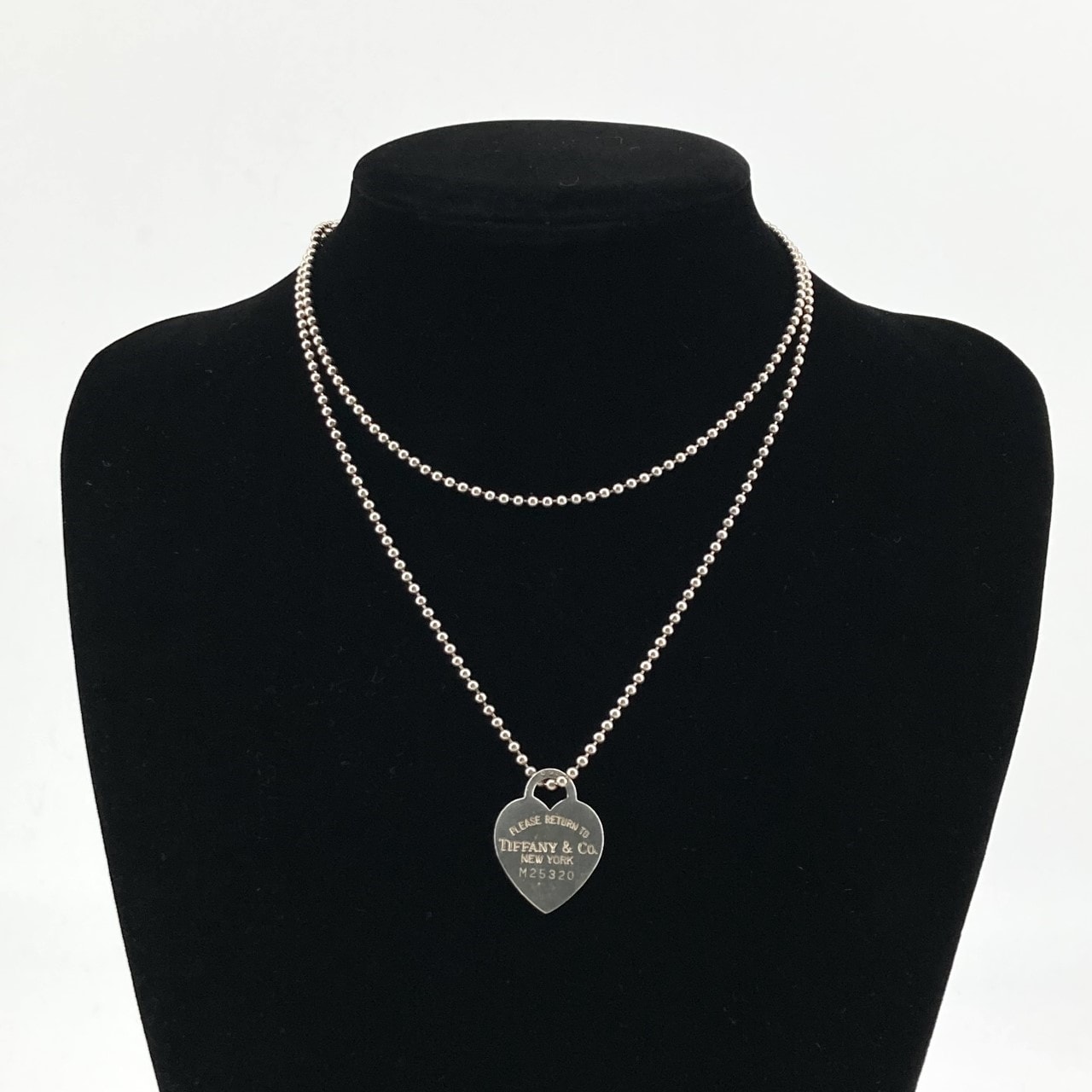 TIFFANY&Co.(ティファニー) リターン トゥ ティファニー ハートタグ ボールチェーン Ag925 ネックレス 23.6g シルバー
