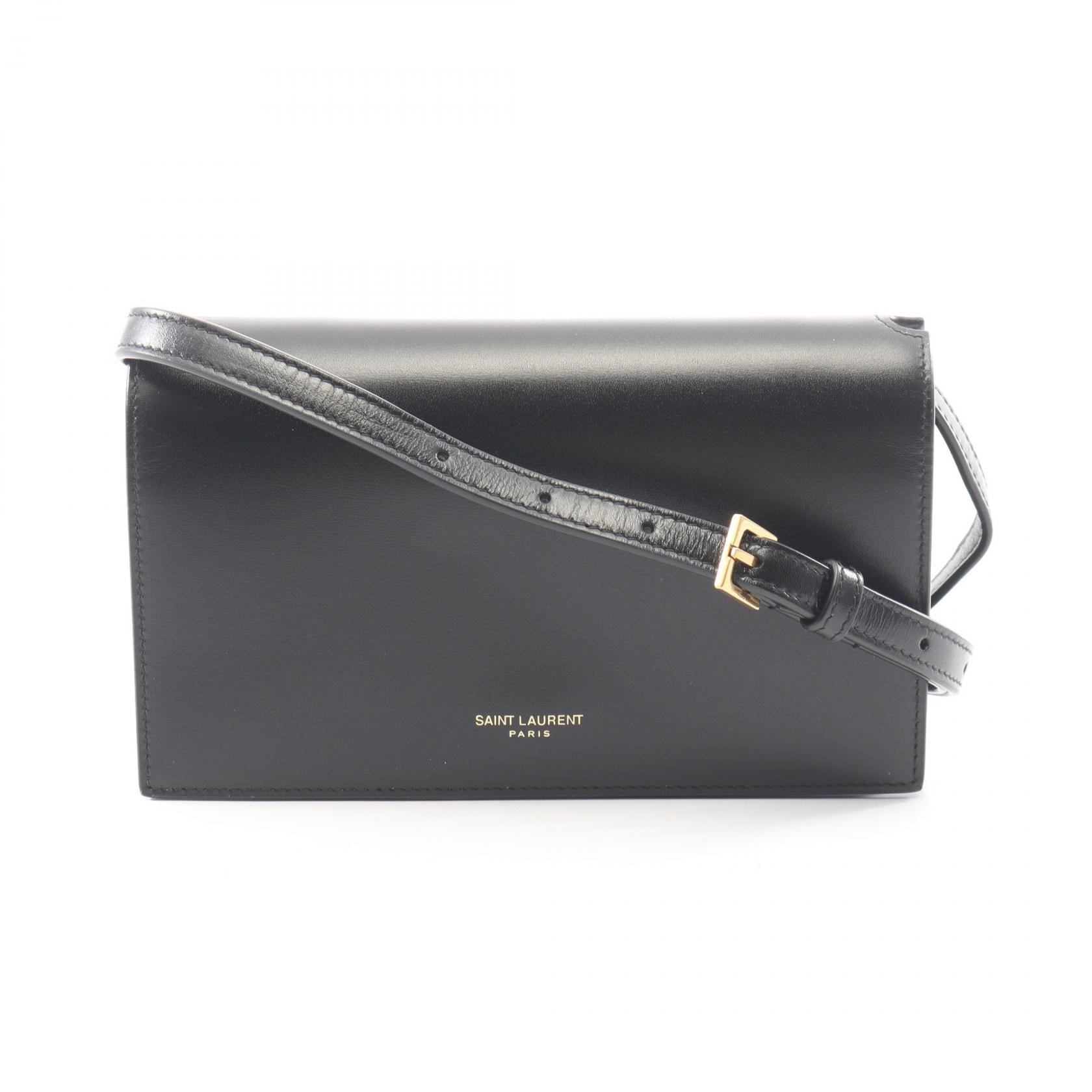 サンローランパリ SAINT LAURENT PARIS ショルダーバッグ ショルダーバッグ バッグ レザー レディース ブラック系 【中古】