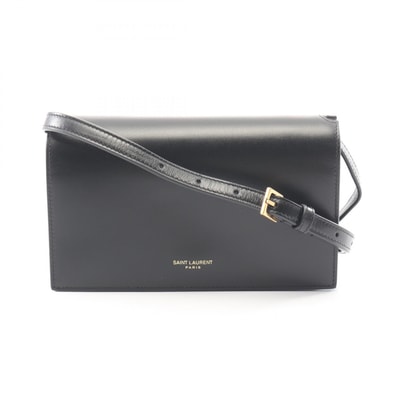 サンローランパリ SAINT LAURENT PARIS ショルダーバッグ ショルダーバッグ バッグ レザー レディース ブラック系 【中古】