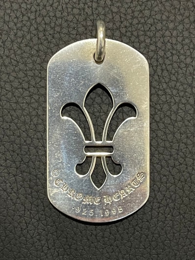 Chrome Hearts BS Fluer Large Dog Tag Charm "Silver"