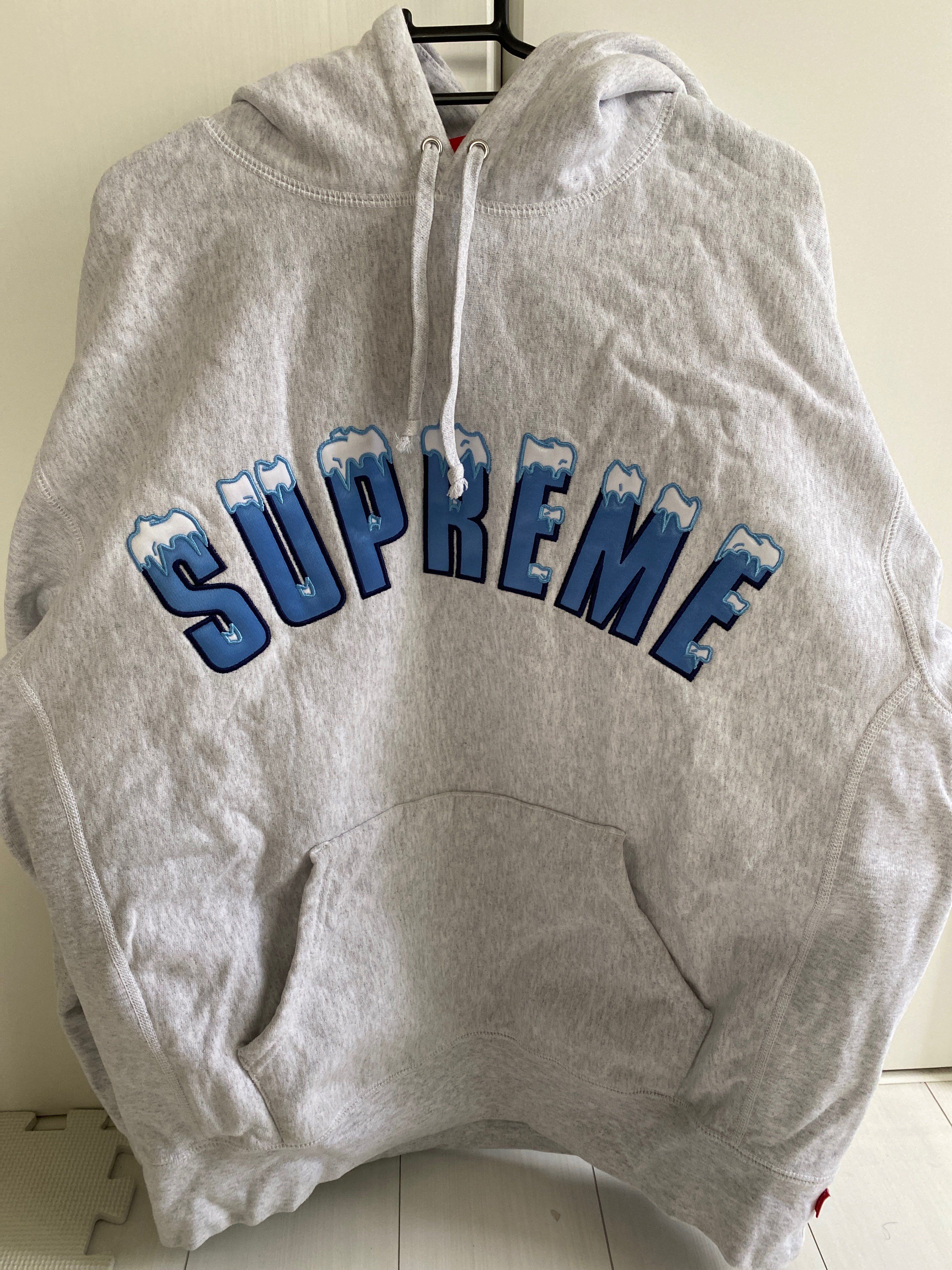 Supreme Icy Arc Hooded Sweatshirt "Ash Grey"