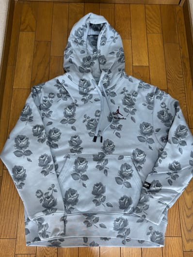 Jordan A ma maniere Allover Print Fleece Hoodie "Obsidian Mist"