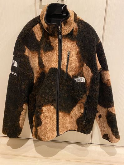 Supreme x The North Face Bleached Denim Print Fleece Jacket "Black"