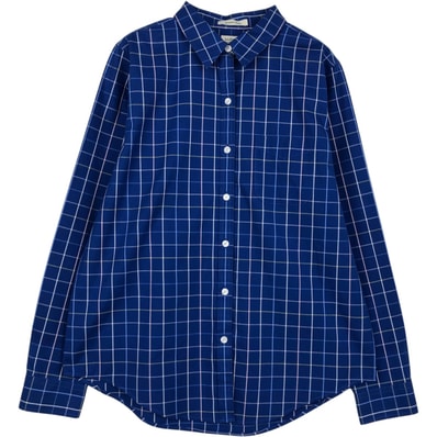 古着 エルエルビーン L.L.Bean Wrinkle Free 長袖 コットンチェックシャツ レディースM相当/eaa650817
