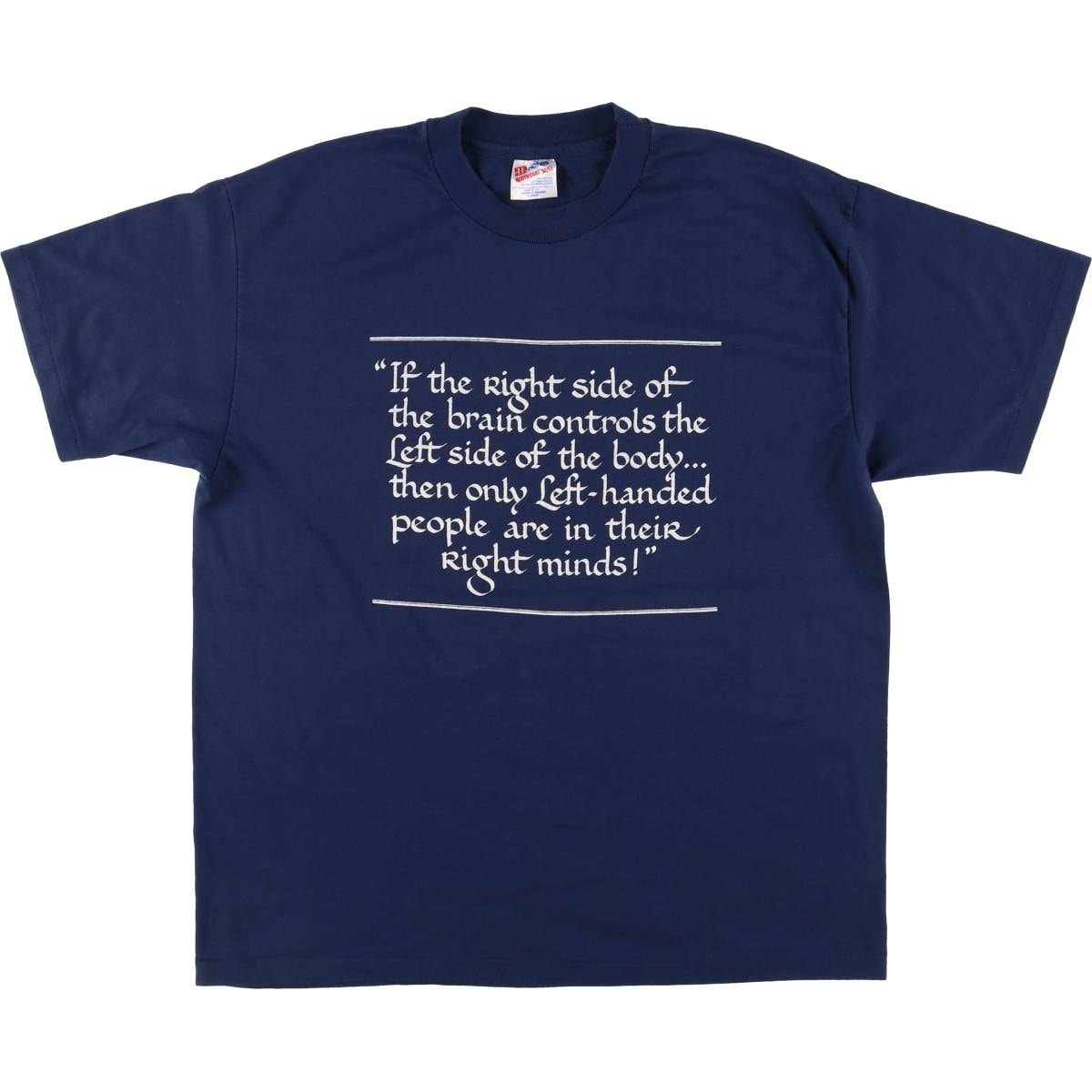 古着 90年代 ヘインズ Hanes HEAVYWEIGHT 50/50 メッセージプリントTシャツ USA製 メンズXL相当 ヴィンテージ/eaa559580