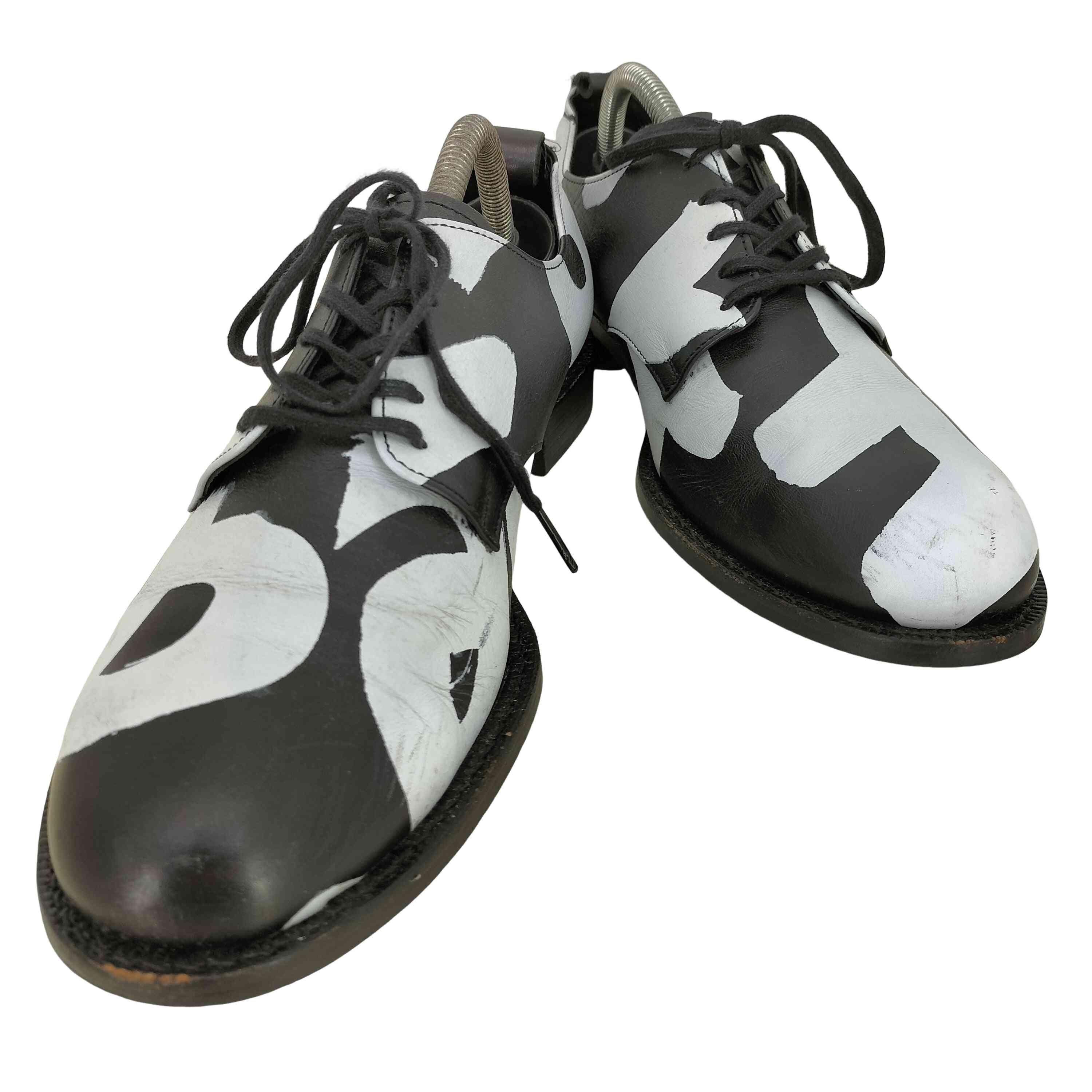 16ss Broken Tailoring ブロークン テーラリング期 総柄 プレーントゥ レザーシューズ【1143182101543】