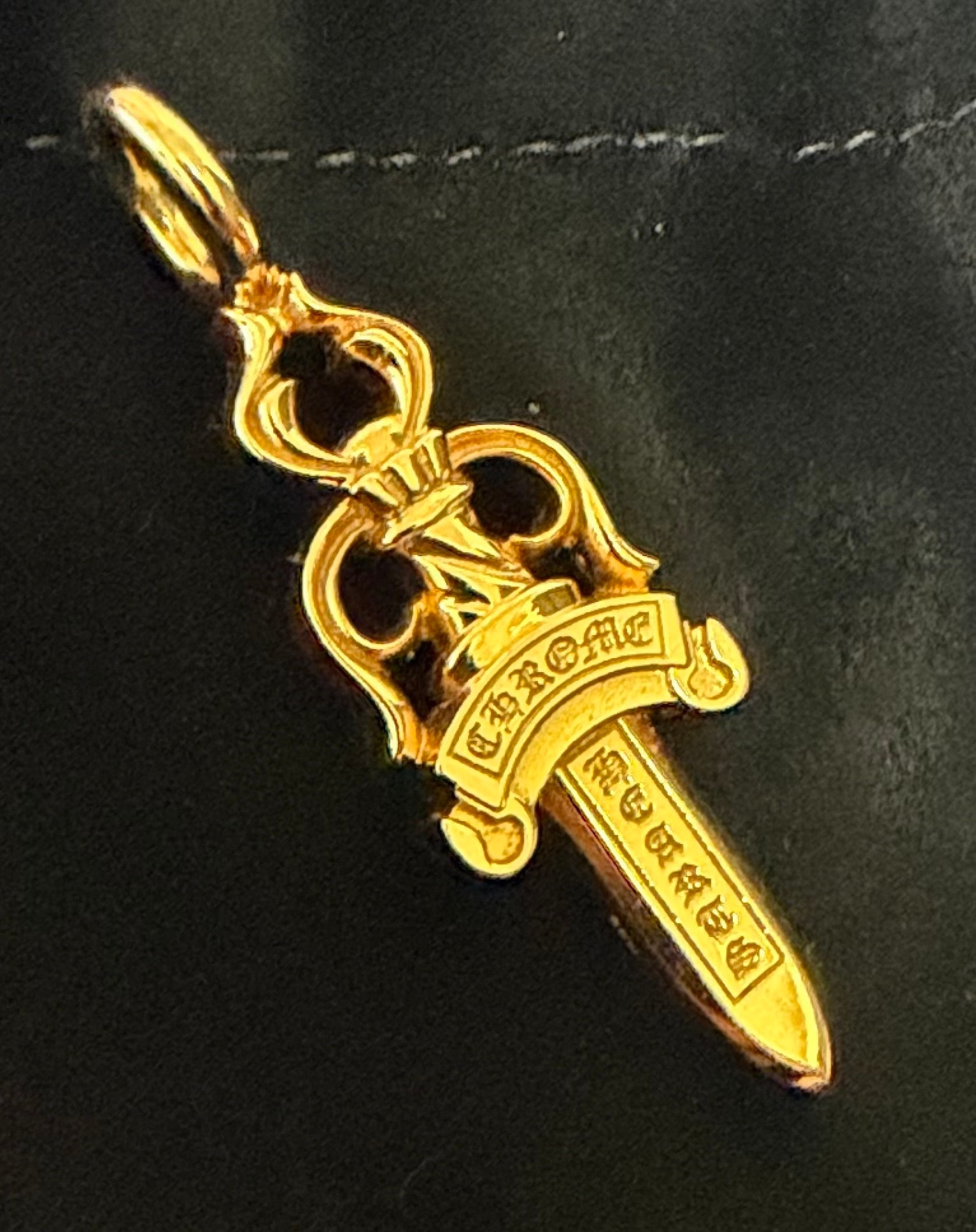 クロムハーツ 22K ダブルダガー ペンダント 