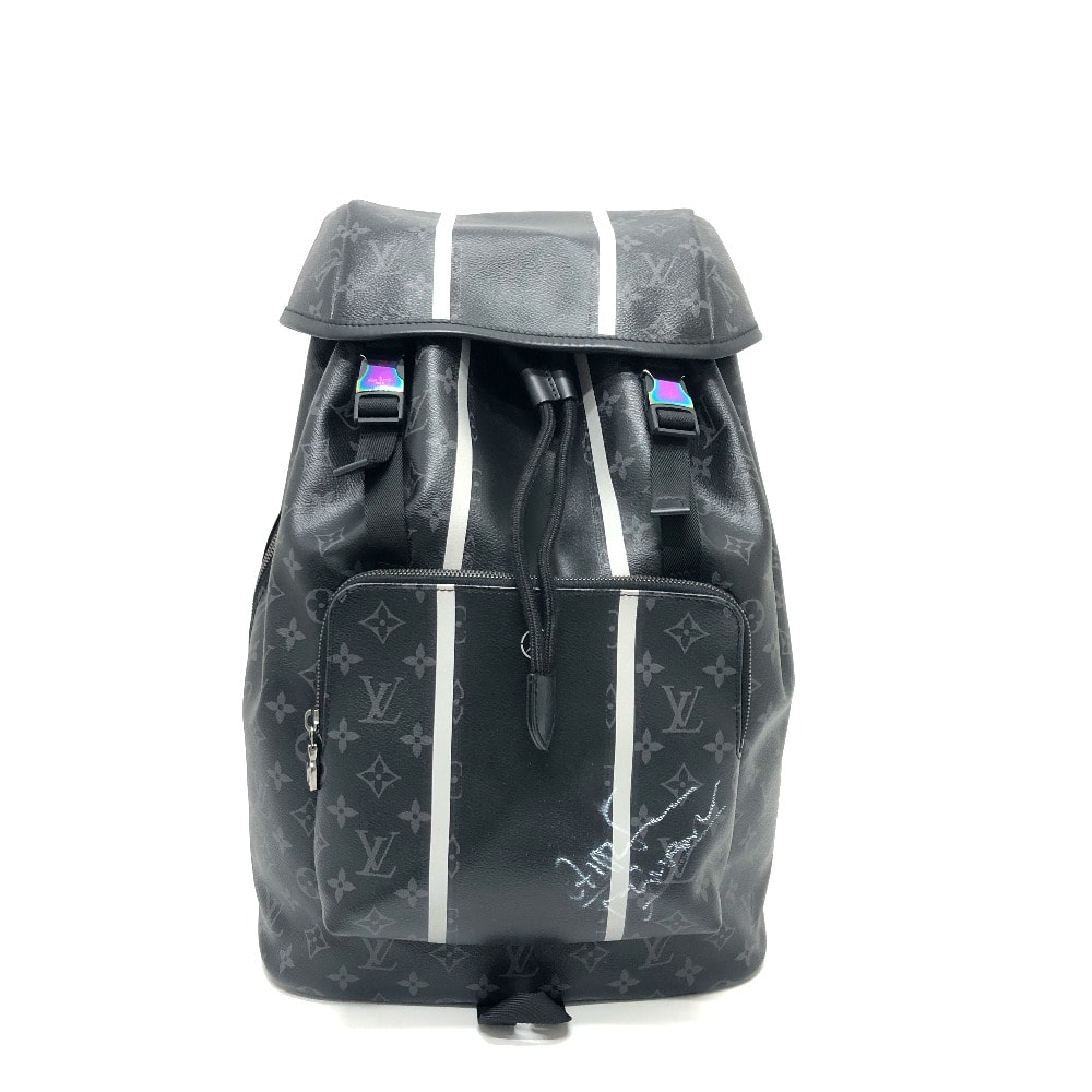 ルイヴィトン LOUIS VUITTON ザック フラグメント M43409 エクリプス 藤原ヒロシ HIROSHI FUJIWARA コラボ カバン バッグ バックパック リュックサック キャンバス ブラック