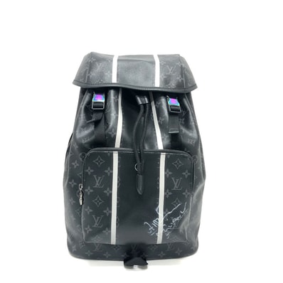 ルイヴィトン LOUIS VUITTON ザック フラグメント M43409 エクリプス 藤原ヒロシ HIROSHI FUJIWARA コラボ カバン バッグ バックパック リュックサック キャンバス ブラック