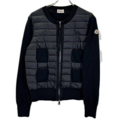 モンクレール 【美品/24年製】K20939B51000 CARDIGAN TRICOT ニット/ダウン切替 ノーカラー M