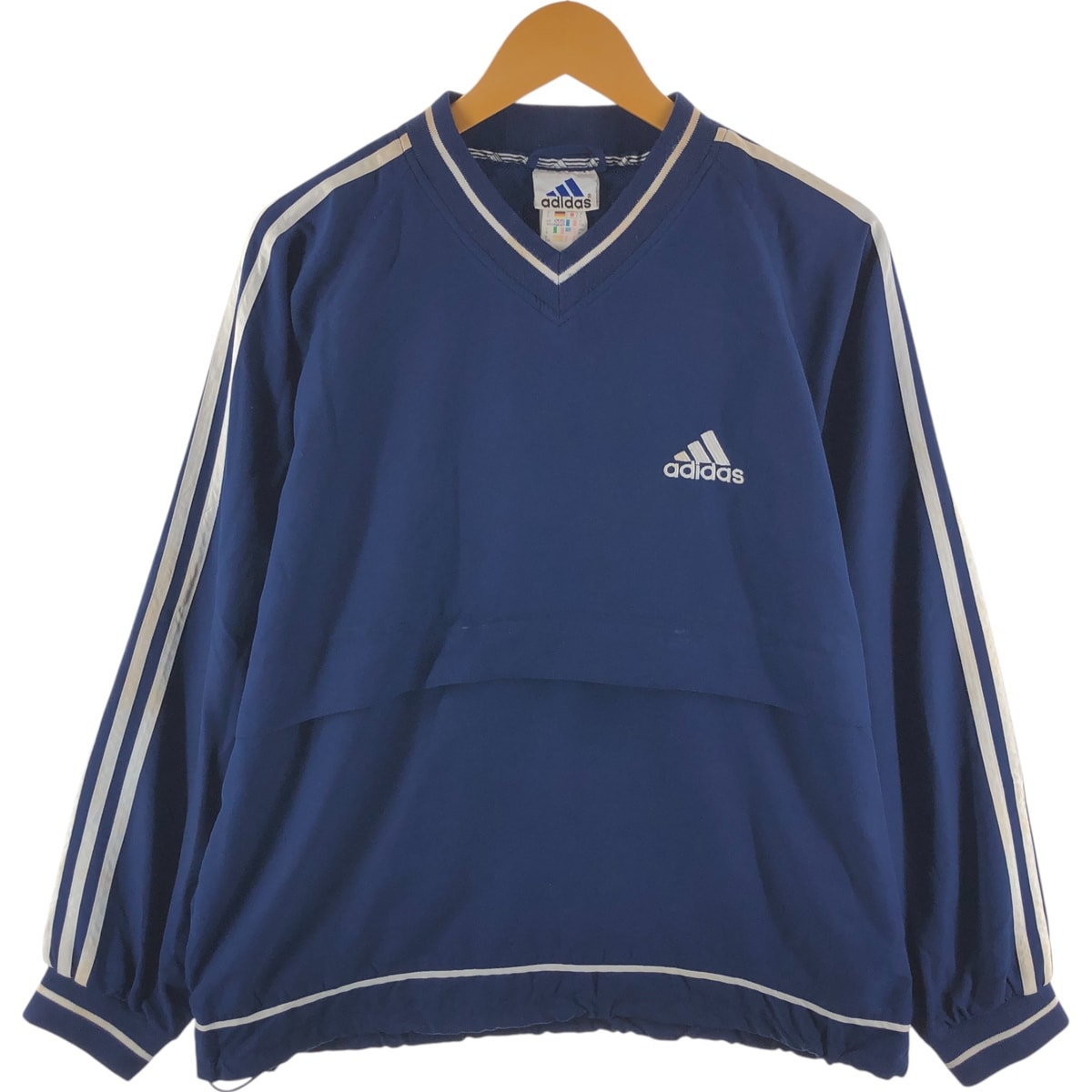古着 90年代 アディダス adidas Vネック ウォームアッププルオーバー メンズM相当 ヴィンテージ/eaa520907
