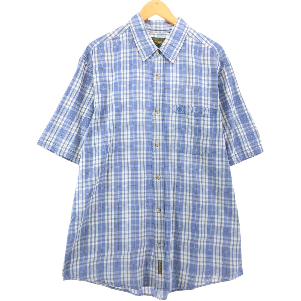 古着 90~00年代 ティンバーランド Timberland 半袖 コットン チェックシャツ メンズXL相当/eaa554560