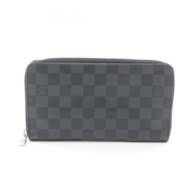 ルイ・ヴィトン LOUIS VUITTON ジッピーオーガナイザー NM ラウンド長財布 財布 キャンバス PVC ダミエ・グラフィット メンズ ブラック系 N60111 【中古】