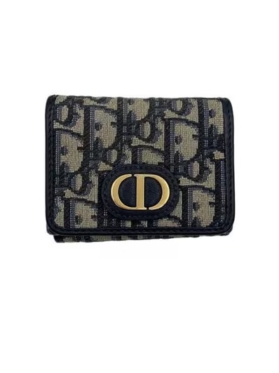 Dior 30 Montaigne Compact Wallet "Blue"
